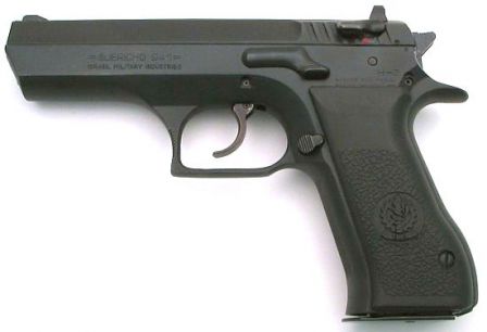 Full-size Jericho 941 pistol with slide-mounted safety/decocker.