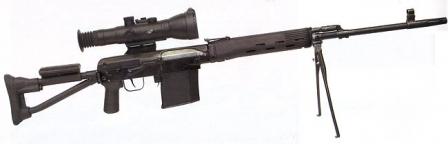  SVDK rifle with night sight.