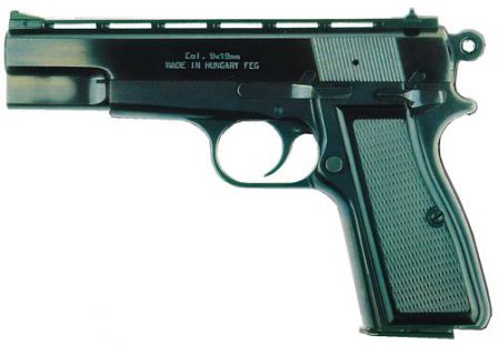 FEG FP9 pistol; the only difference from P9M is the ventilated rib at the top of the slide.