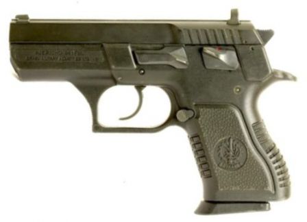 Compact Jericho 941 pistol with polymer frame.