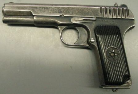 Tokarev TT mod.1933 pistol, left side view