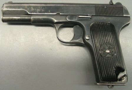 Tokarev TT-33, post-WW2 manufacture (with smaller slide serrations)