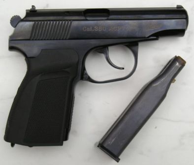 IJ71H pistol, a commercial export-only version of Makarov PMM pistol with 12-round magazine, caliber 9x17 (.380ACP)