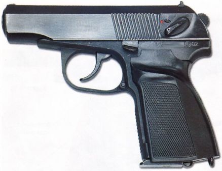 Makarov / Shigapov PMM pistol with 12-round magazine capacity and improved grip panels