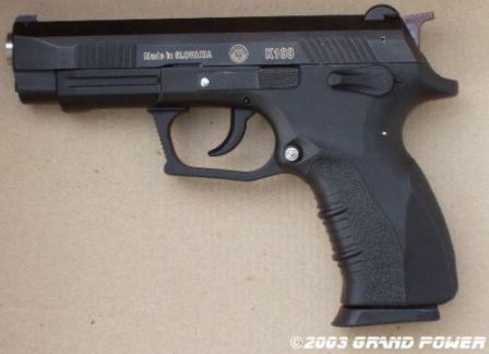 K100 pistol, left side view