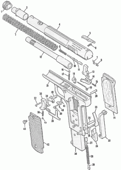 Astra mod.600 exploded view.