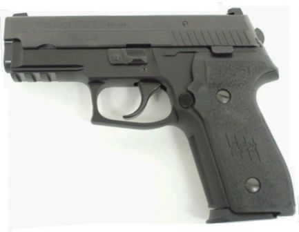 SIG-Sauer P229 pistol with accessory rail and DAO trigger (no decocking lever).