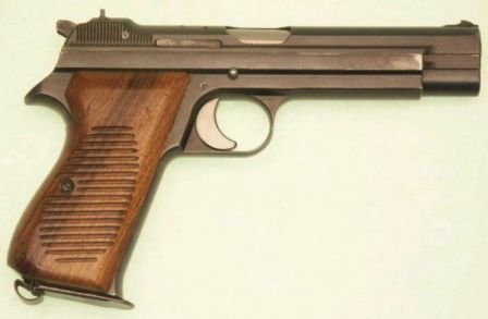 Early production (pre- P210 designation) SIG S.P. 47/8 pistol, right side