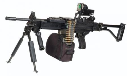  Negev machine gun, with short 