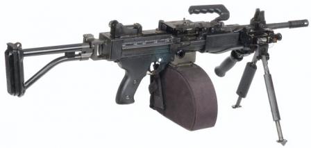 Negev machine gun, with short 