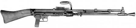 German Knorr-Bremse MG-35/36 light machine gun, caliber 7.92mm.