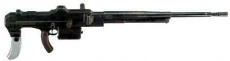 MAC M 1931 tank machine gun, with left-side feed (drum is not installed).