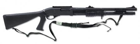 Ружье Remington 870MCS (Modular Combat Shotgun) с пистолетной рукояткой и стволом длиной 18 дюймов.