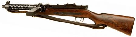 Steyr MP-34 submachine gun, left side.