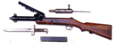 Steyr MP-34 partially disassembled.