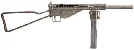 MP 3008 submachine gun, version with skeletonized butt.