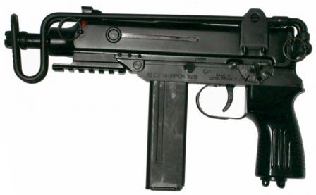  the last in Scorpion line - SA 361 submachine gun, chambered for 9x19 Luger /Parabellum ammunition.