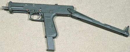 PP-93 submachine gun with open (unfolded) buttstock.