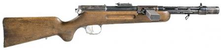 Bergmann MP-35 submachine gun, right side view.