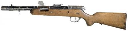 Bergmann MP-35 submachine gun, left side view.