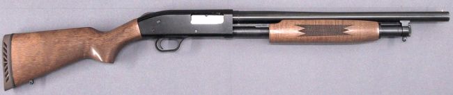 Mossberg 500A shotgun, 1980s production 'Persuader' model.