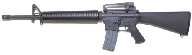 The M16A4 rifle, produced by Colt